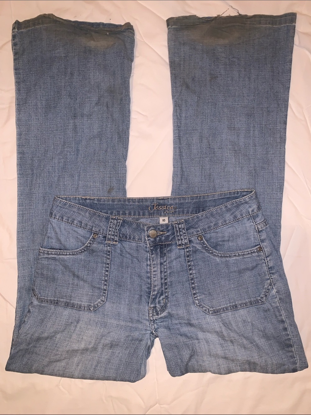 Jessica Vintage Bootcut Jeans Light Wash Blue